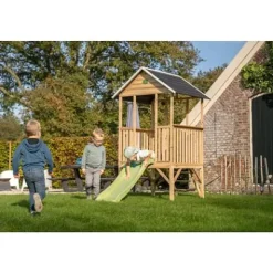EXIT Holzspielhaus Panorama 300 mit Rutsche^EXIT Toys Clearance