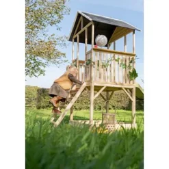 EXIT Holzspielhaus Panorama 500 mit Rutsche und Sandkasten^EXIT Toys Sale