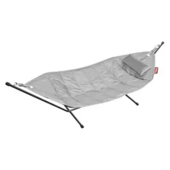® Headdemock Hängematte Deluxe Set inkl. Kissen light grey und Cover (schwarzes Rack)^Fatboy Online