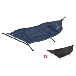® Headdemock Hängematte Deluxe Set inkl. Kissen dark blue und Cover (schwarzes Rack)^Fatboy Sale