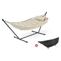 ® Headdemock Hängematte superb Deluxe Set inkl. Kissen sahara und Cover (schwarzes Rack)^Fatboy Discount