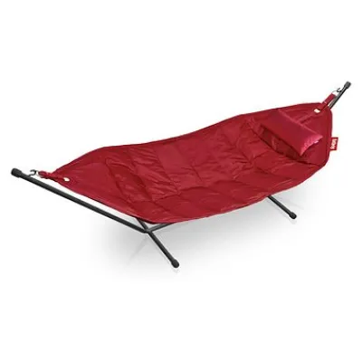 ® Headdemock Hängematte Set inkl. Kissen red (schwarzes Rack) 100438^Fatboy Online