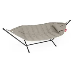 ® Headdemock Hängematte superb Deluxe Set inkl. Kissen grey taupe und Cover (schwarzes Rack)^Fatboy Sale