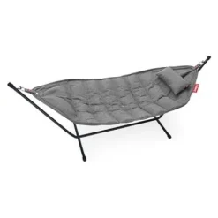 ® Headdemock Hängematte superb Deluxe Set inkl. Kissen rock grey und Cover (schwarzes Rack)^Fatboy Discount