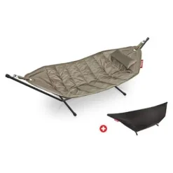 ® Headdemock Hängematte Deluxe Set inkl. Kissen taupe und Cover (schwarzes Rack)^Fatboy Outlet
