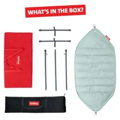 ® Headdemock Hängematte superb Deluxe Set inkl. Kissen seafoam und Cover (schwarzes Rack)^Fatboy Hot