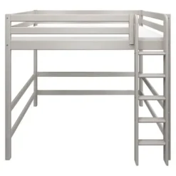 Classic Hochbett 140x200cm mit senkrechter Leiter grau lasiert^FLEXA Best