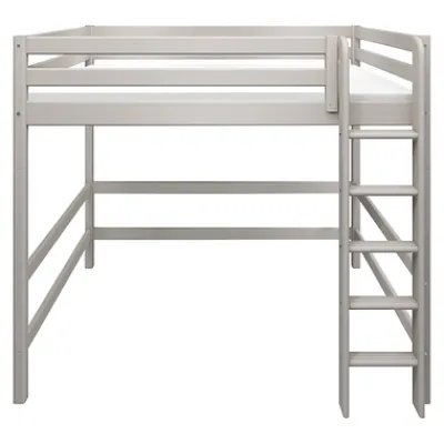 Classic Hochbett 140x200cm mit senkrechter Leiter grau lasiert^FLEXA Best