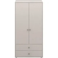 Classic Kleiderschrank mit 2 Türen u. 2 Schubladen grau/grün^FLEXA Best