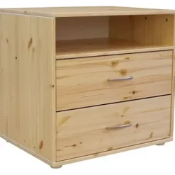 Classic Kommode mit 2 Schubladen und 1 Regalboden /weiß Sale^FLEXA Outlet