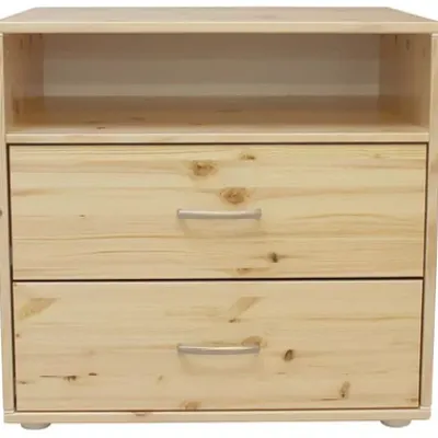 Classic Kommode mit 2 Schubladen und 1 Regalboden /weiß Sale^FLEXA Outlet