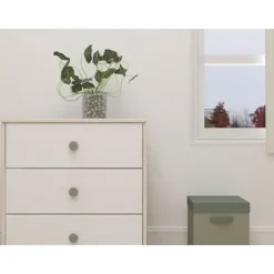 Classic Kommode mit 3 Schubladen weiß lasiert/Lack weiß/grün^FLEXA