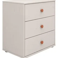 Classic Kommode mit 3 Schubladen grau/rosa^FLEXA Online