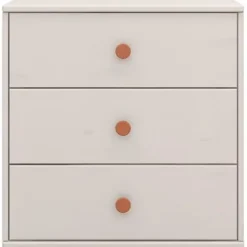 Classic Kommode mit 3 Schubladen grau/rosa^FLEXA Online