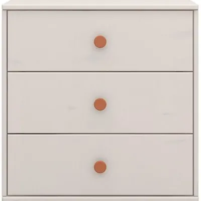 Classic Kommode mit 3 Schubladen grau/rosa^FLEXA Online