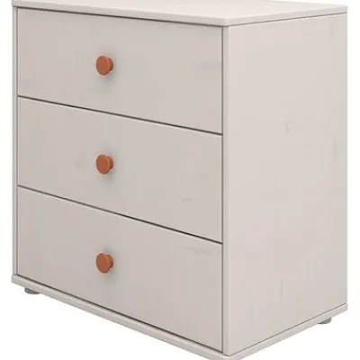 Classic Kommode mit 3 Schubladen grau/rosa^FLEXA Online