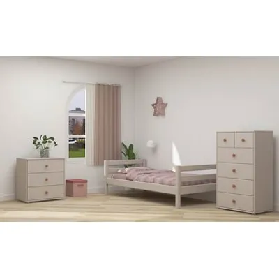 Classic Kommode mit 3 Schubladen grau/rosa^FLEXA Online