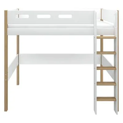 Nor Hochbett mit senkrechter Leiter /eiche^FLEXA Discount