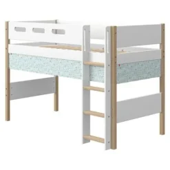 Nor Mittelhohes Bett mit senkrechter Leiter /eiche^FLEXA Online