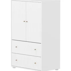 Saga Schrank mit 2 Türen und 2 Schubladen mit Rillen^FLEXA Hot
