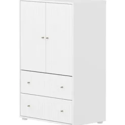 Saga Schrank mit 2 Türen und 2 Schubladen mit Rillen^FLEXA Discount