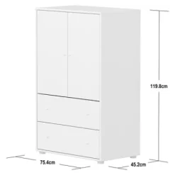 Saga Schrank mit 2 Türen und 2 Schubladen^FLEXA Best