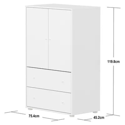 Saga Schrank mit 2 Türen und 2 Schubladen^FLEXA Best