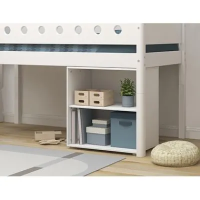 White Halbhohes Bett mit Schrägleiter^FLEXA Online