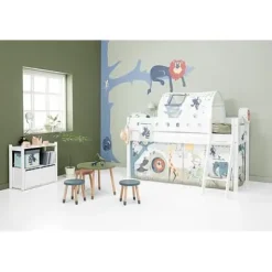 White Halbhohes Bett mit Schrägleiter^FLEXA Online