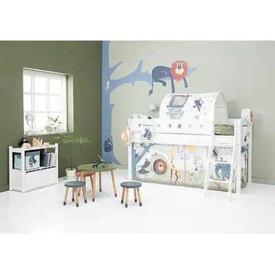 White Halbhohes Bett mit Schrägleiter^FLEXA Online