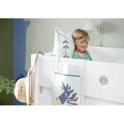 White Halbhohes Bett mit Schrägleiter^FLEXA Online