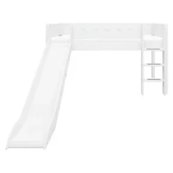 White Halbhohes Bett senk. Leiter und Rutsche^FLEXA Online