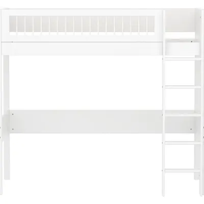 White Hochbett 90x200cm mit Streben Absturzsicherung^FLEXA Clearance