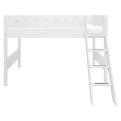 White Mittelhohes Bett mit Schrägleiter^FLEXA Best