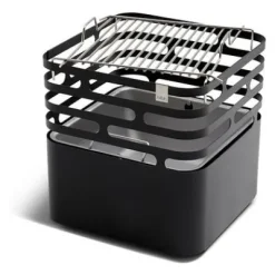 CUBE Feuerkorb schwarz inkl. CUBE Grillrost und Grillzange^Höfats Best