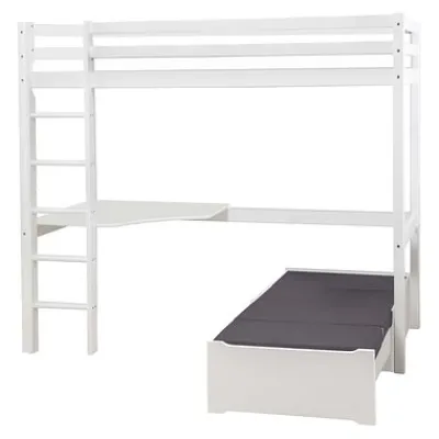 ECO Dream Hochbett Mega 90x200 cm mit Lounge-Modul (inkl. Passender Matratze) und Schreibtisch^Hoppekids Clearance