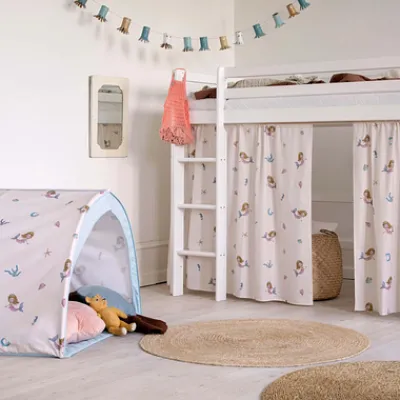 ECO Dream Mittelhochbett 90x200cm mit gerader Leiter^Hoppekids Sale