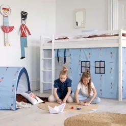 ECO Dream Mittelhochbett 90x200cm mit gerader Leiter^Hoppekids Sale