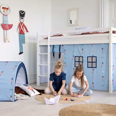 ECO Dream Mittelhochbett 90x200cm mit gerader Leiter^Hoppekids Sale