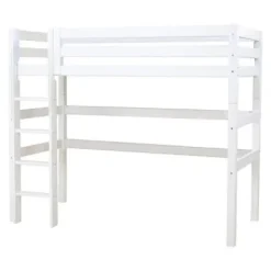 ECO Luxury Hochbett 90x200cm mit Lattenrost und gerader Leiter^Hoppekids Online