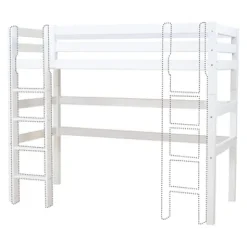 ECO Luxury Hochbett 90x200cm mit Lattenrost und gerader Leiter^Hoppekids Online
