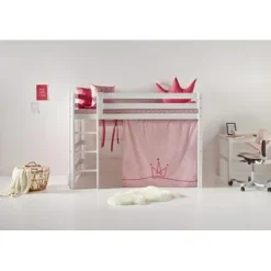 ECO Luxury Mittelhochbett 90x200cm mit Lattenrost und gerader Leiter^Hoppekids Sale