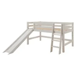Infanskids Halbhohes Bett teilbar inkl. Schrägleiter und Rutsche 90 x 200 cm 309-30^Infantil Outlet