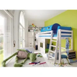 Infanskids mittelhohes Bett mit Schrägleiter 200x90cm 308-30^Infantil Hot