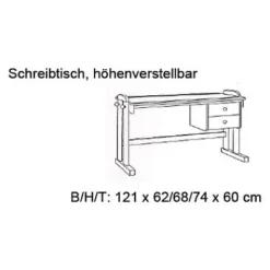 Infanskids Schreibtisch höhenverstellbar mit 2 Schubladen 813-20^Infantil Online
