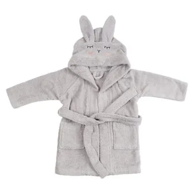 Kapuzen Bademantel Hase Silber GOTS 3/4 1816517-34 Sale^Kikadu Online