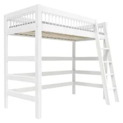 Lifetime Hochbett Breeze mit Deluxe Lattenrost lackiert schräge Leiter^Lifetime Kidsrooms Hot