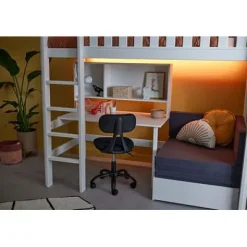 Lifetime Norden Hochbett 90x200cm mit Rollboden, Schreibtisch, Regal und Sofabett 68401-10^Lifetime Kidsrooms Hot