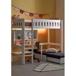 Lifetime Norden Hochbett 90x200cm mit Rollboden, Schreibtisch, Regal und Sofabett 68401-10^Lifetime Kidsrooms Hot