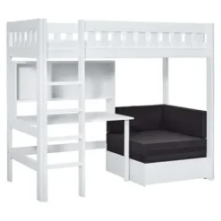 Lifetime Norden Hochbett 90x200cm mit Rollboden, Schreibtisch, Regal und Sofabett 68401-10^Lifetime Kidsrooms Hot
